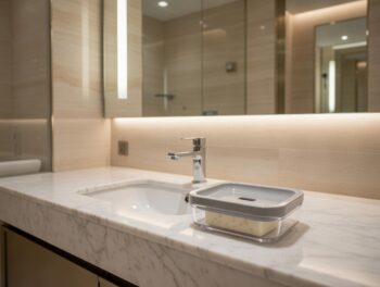 Premium Soap Holder Box with Drain Tray (Cristal)